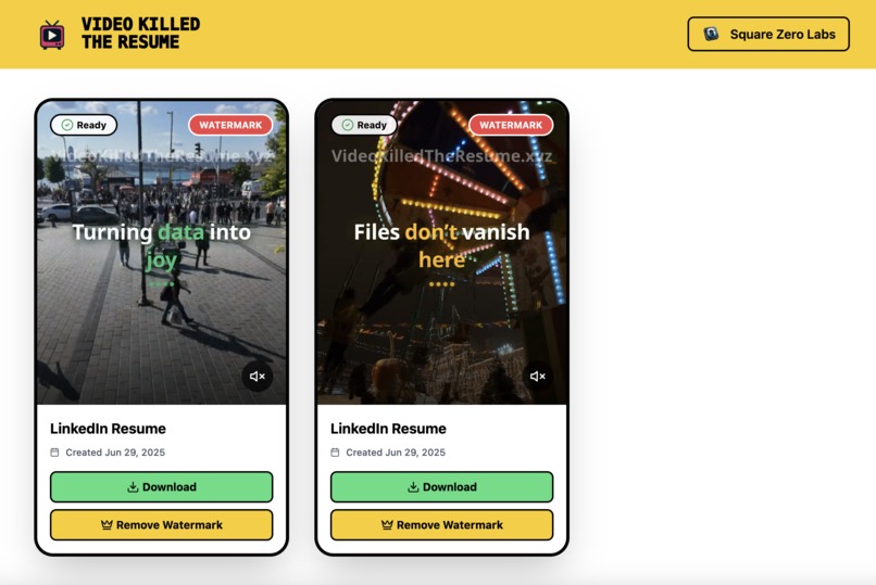 Video Killed The Resume – screenshot 5
