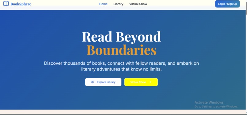 BookSphere –  connects people, pages, and passion—globally.” – screenshot 3