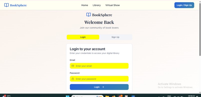 BookSphere –  connects people, pages, and passion—globally.” – screenshot 5