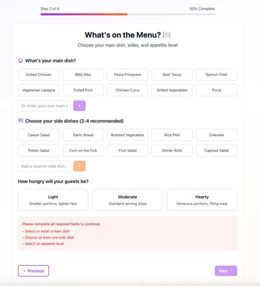 Party Portions – screenshot 2