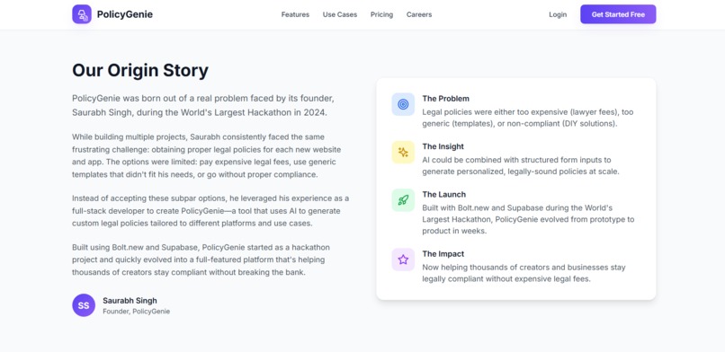 PolicyGenie – Privacy, Terms & Cookie Policies in 60 Seconds – screenshot 4