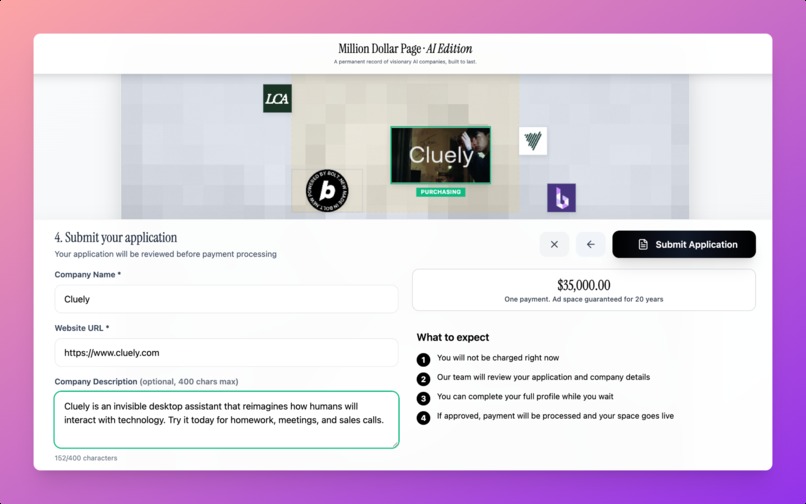 Million Dollar Page - AI Edition – screenshot 5