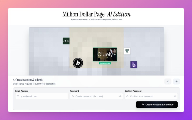 Million Dollar Page - AI Edition – screenshot 4