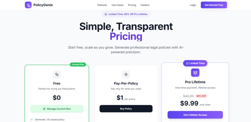 PolicyGenie – Privacy, Terms & Cookie Policies in 60 Seconds – screenshot 5