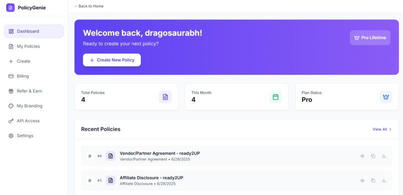 PolicyGenie – Privacy, Terms & Cookie Policies in 60 Seconds – screenshot 8