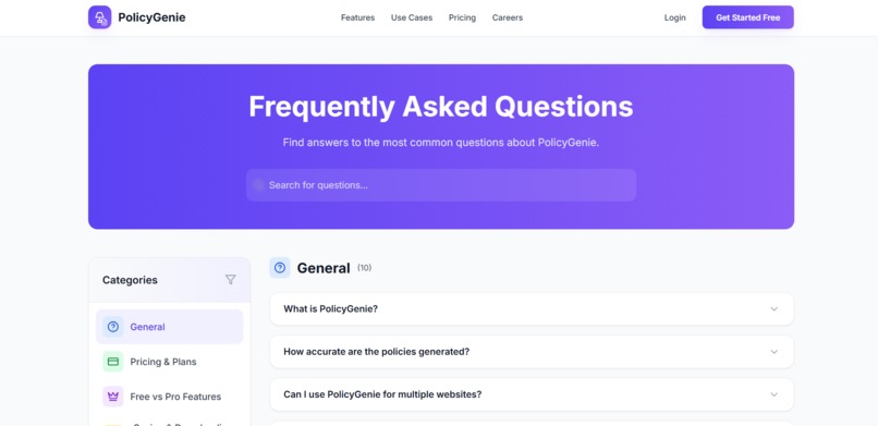 PolicyGenie – Privacy, Terms & Cookie Policies in 60 Seconds – screenshot 9