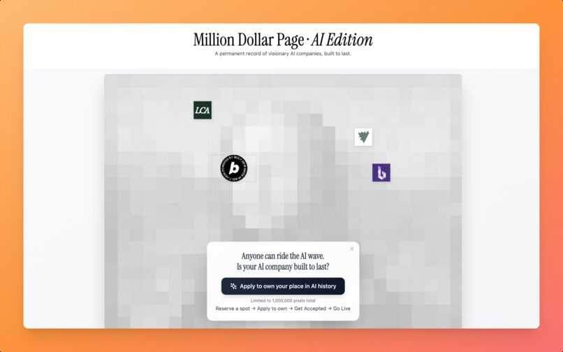 Million Dollar Page - AI Edition – screenshot 1