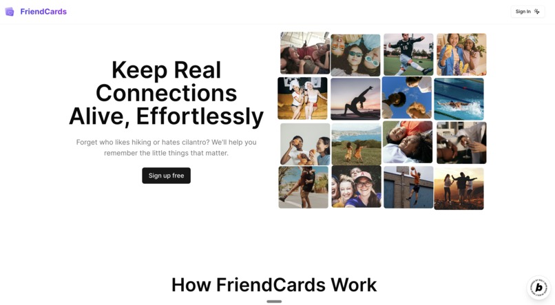 FriendCards – screenshot 1