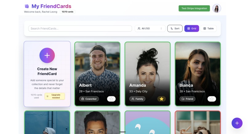 FriendCards – screenshot 2
