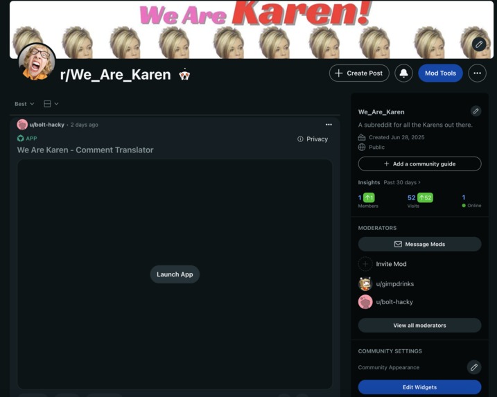 Reddit Useless Sh!t App - We Are Karen Commenter – screenshot 2