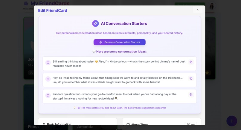 FriendCards – screenshot 5