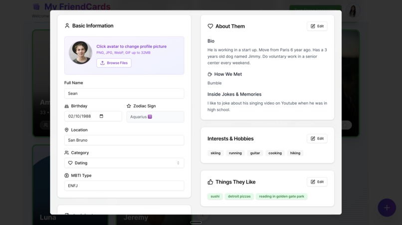 FriendCards – screenshot 4