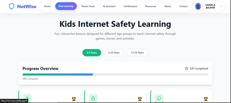 Internet Safety Training Website for Kids & Parents Problem – screenshot 3