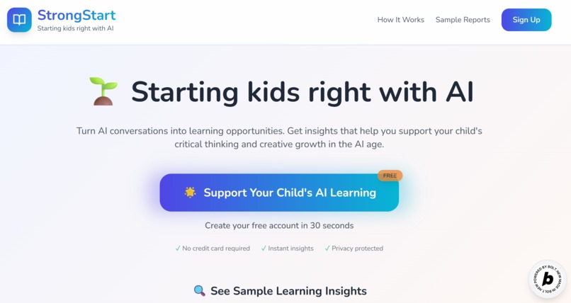 StrongStart - Starting kids right with AI – screenshot 1