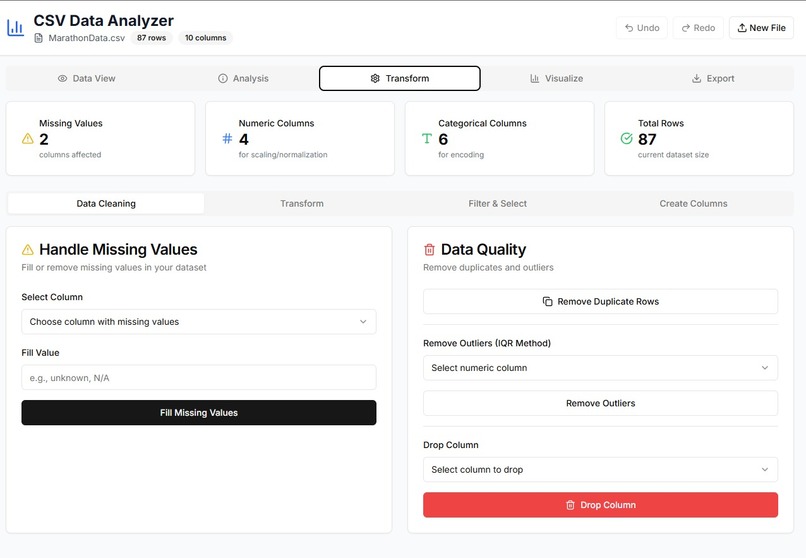 TransformingCSV – screenshot 4