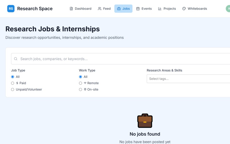Research Space (RS) – screenshot 3