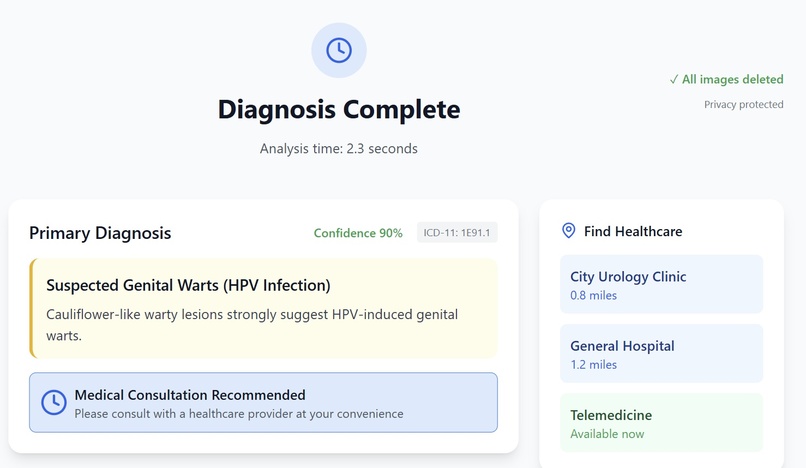 Sexual Disease Diagnosis App Gonobee – screenshot 1