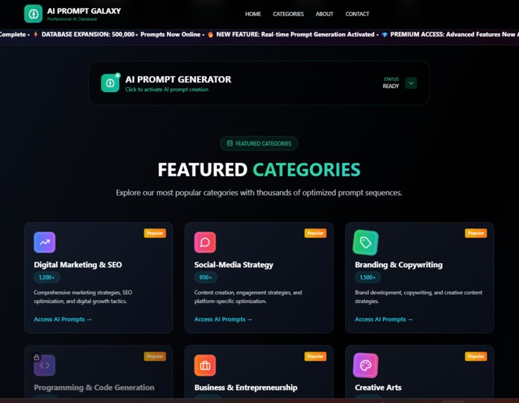 AI Prompt Galaxy: 500,000+ Prompts – screenshot 2
