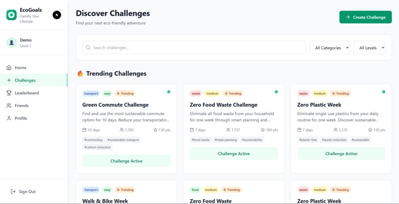EcoGoals – Gamify Your Lifestyle – screenshot 3