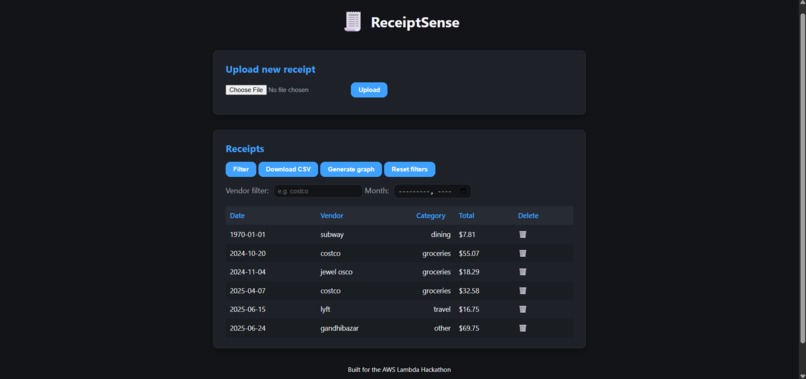 ReceiptSense – screenshot 1