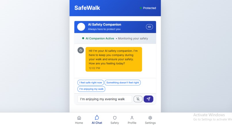 SafeWalk - Women’s Safety Web App – screenshot 5