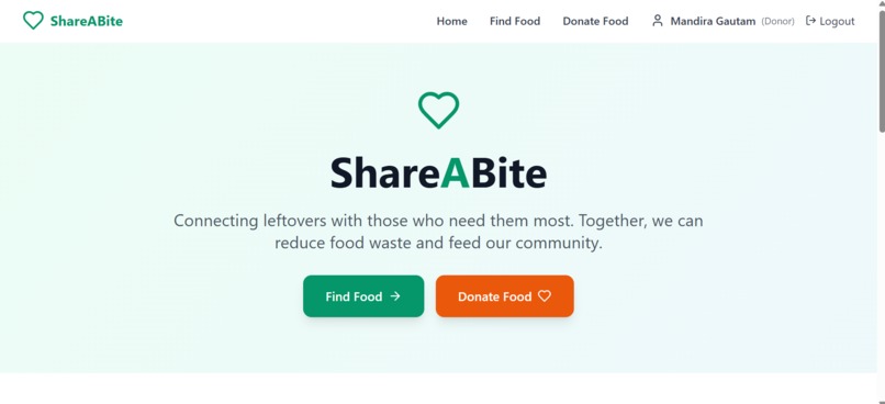 ShareABite – screenshot 1