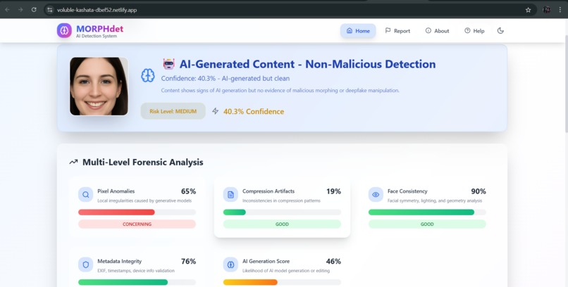 MORPHdet – Detect AI Morphing & Deepfakes – screenshot 2