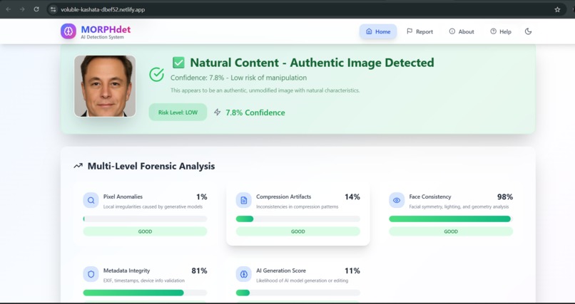 MORPHdet – Detect AI Morphing & Deepfakes – screenshot 3