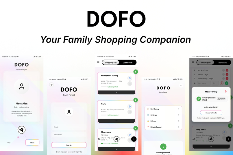 DOFO - Family Shopping List – screenshot 1