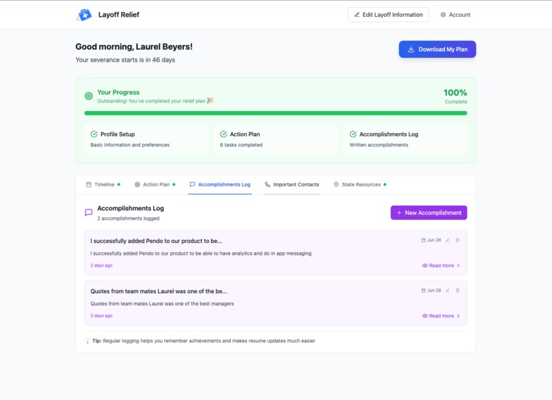 Layoff Relief – screenshot 5