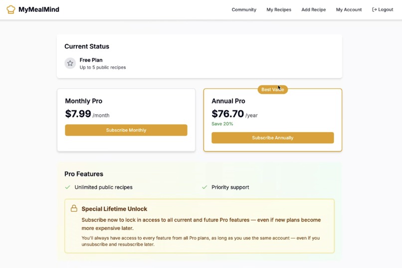 My Meal Mind Online – screenshot 2