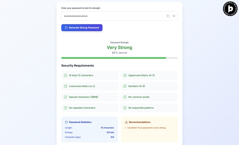 Strong Password Tester | Password Analyzer – screenshot 2