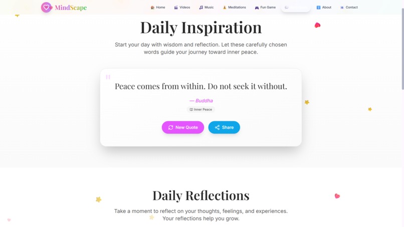 MindScape: Your Interactive Calm Space – screenshot 1