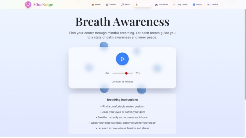 MindScape: Your Interactive Calm Space – screenshot 2