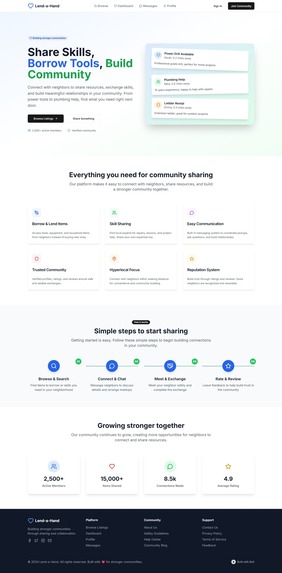 Lend-a-Hand – Community-Powered Sharing of Skills & Stuff – screenshot 1