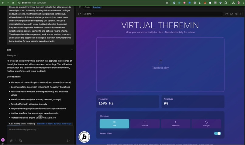 theremin.site – screenshot 1