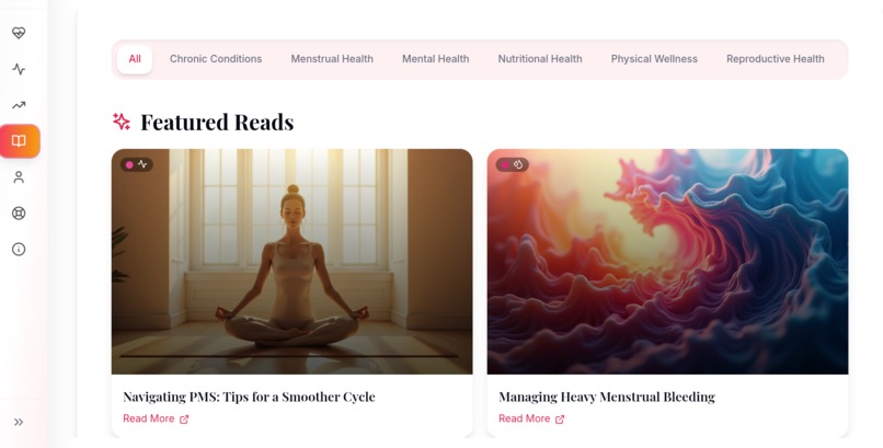 Mena-Female Health App – screenshot 1