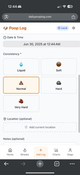 Daily Poop Log – screenshot 3
