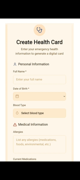 Quick health web page – screenshot 1