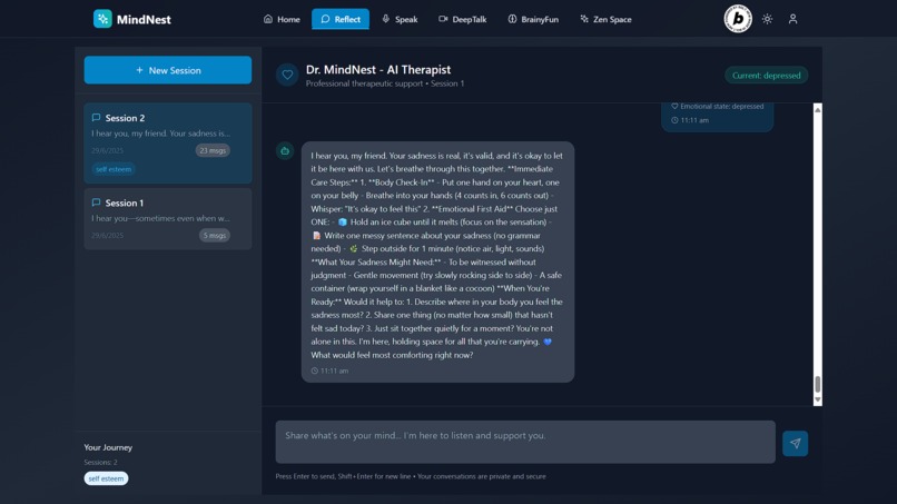 Mindnest - AI wellness companion – screenshot 3