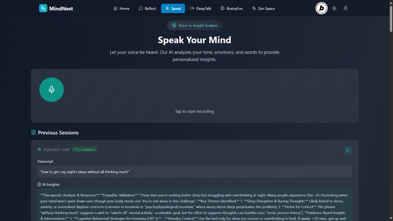 Mindnest - AI wellness companion – screenshot 4