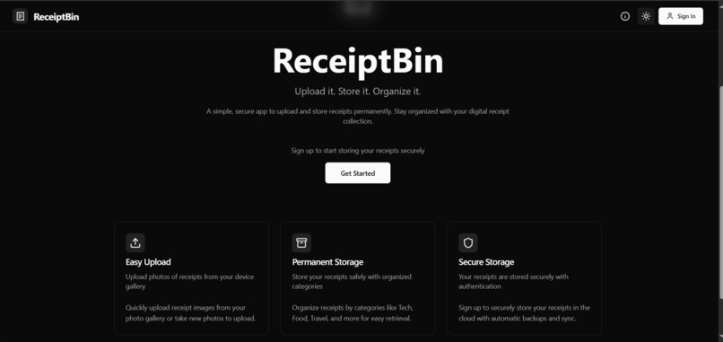 ReceiptBin – screenshot 2