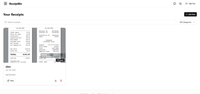ReceiptBin – screenshot 6