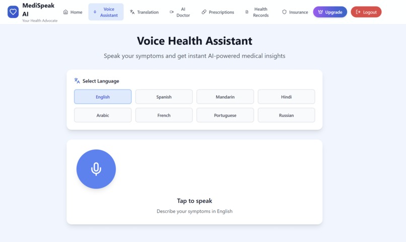 MediSpeak AI – screenshot 1