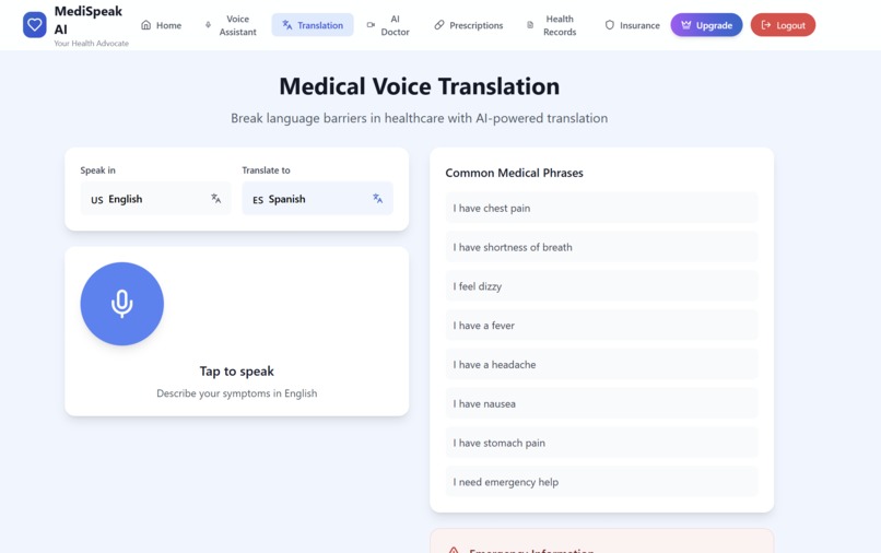 MediSpeak AI – screenshot 2
