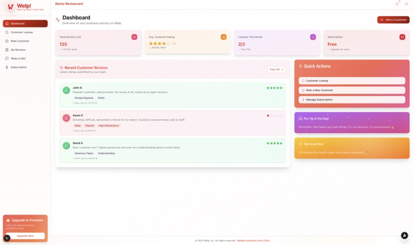 Welp: Reverse Yelp – screenshot 1