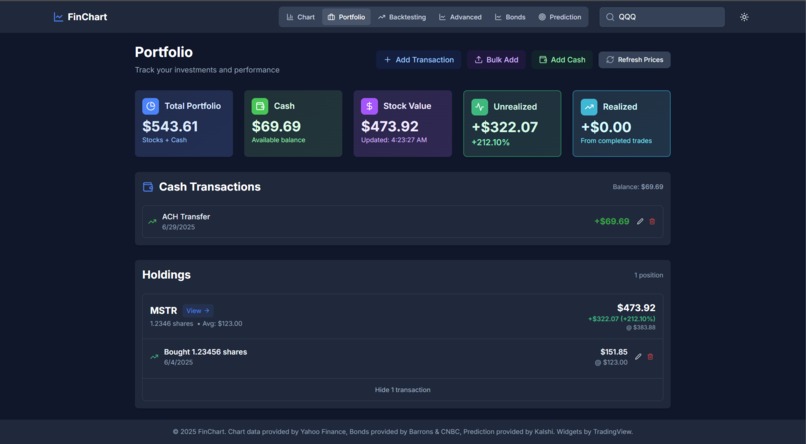 Finance App – screenshot 2