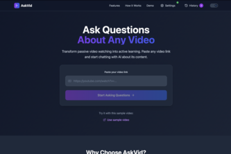 AskVid – Ask Questions About Any Video