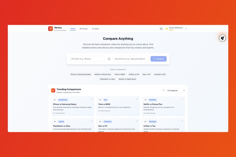 Versus.ai – screenshot 1