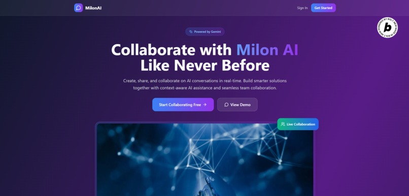 MilonAI - Collaborative AI Chat Application – screenshot 1